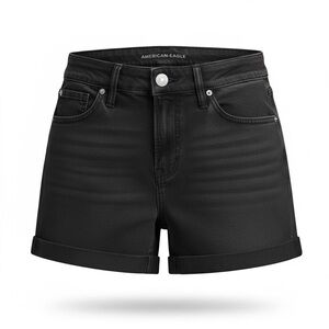 American Eagle Outfitters Women's Black Denim Shorts Size 2